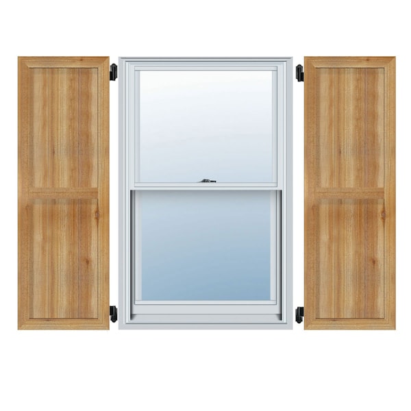 Ekena Millwork Framed Board-n-Batten Shutters, Rough Sawn Western Red Cedar, 16 1/8W x 75H, PR RBF06S16X075RWR - main